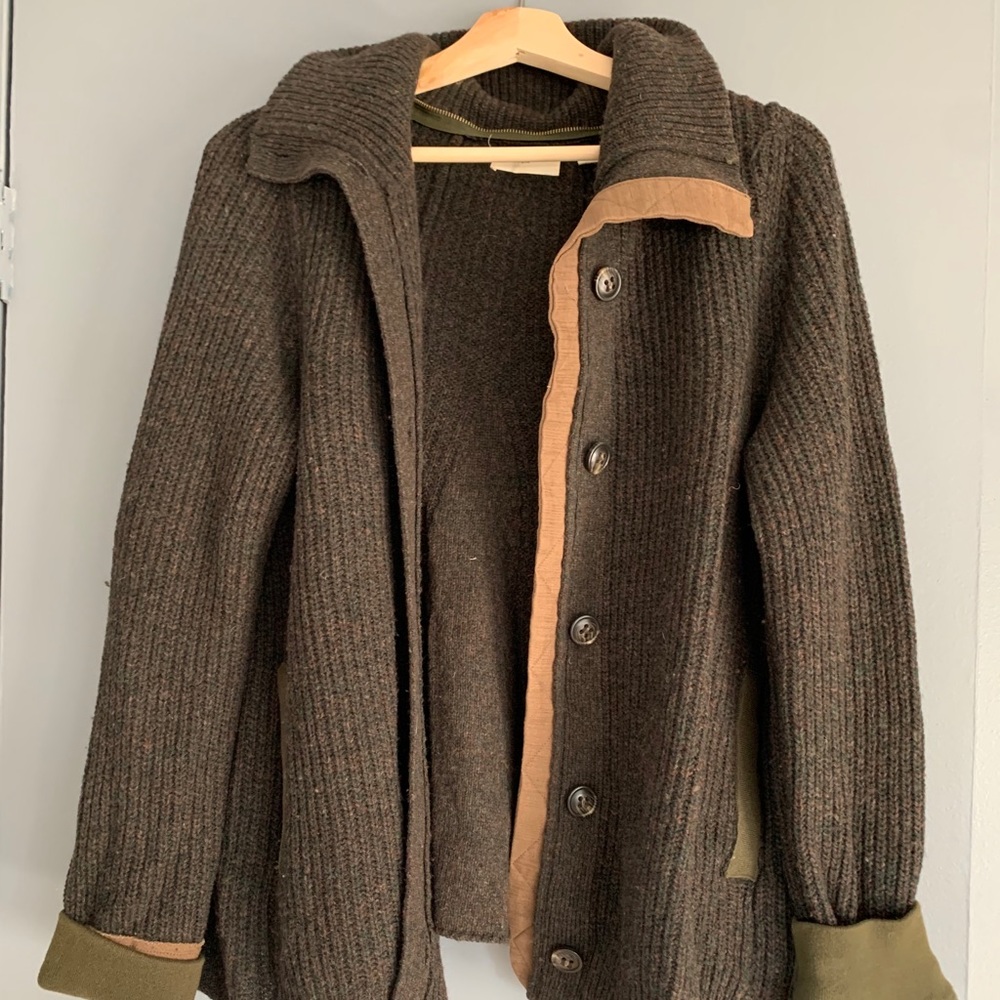 Anthropologie moss green cardigan